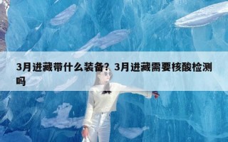 3月进藏带什么装备？3月进藏需要核酸检测吗