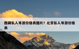 西藏私人导游价格表图片？北京私人导游价格表