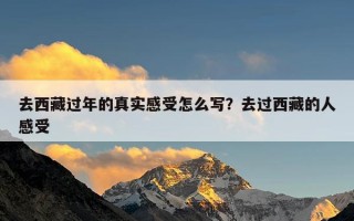 去西藏过年的真实感受怎么写？去过西藏的人感受