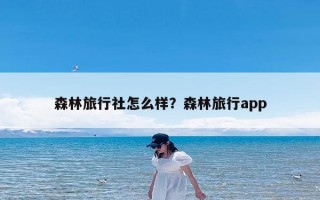 森林旅行社怎么样？森林旅行app