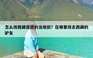 怎么找西藏靠谱的当地团？在哪里找去西藏的驴友