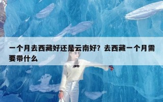 一个月去西藏好还是云南好？去西藏一个月需要带什么