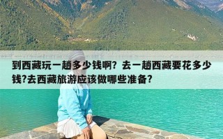 到西藏玩一趟多少钱啊？去一趟西藏要花多少钱?去西藏旅游应该做哪些准备?