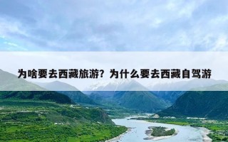 为啥要去西藏旅游？为什么要去西藏自驾游