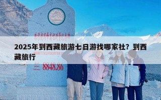 2025年到西藏旅游七日游找哪家社？到西藏旅行