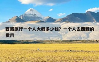 西藏旅行一个人大概多少钱？一个人去西藏的费用