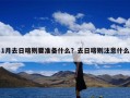 1月去日喀则要准备什么？去日喀则注意什么