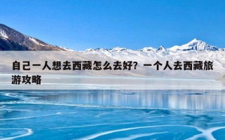 自己一人想去西藏怎么去好？一个人去西藏旅游攻略