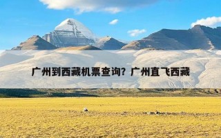 广州到西藏机票查询？广州直飞西藏