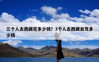 三个人去西藏花多少钱？3个人去西藏自驾多少钱