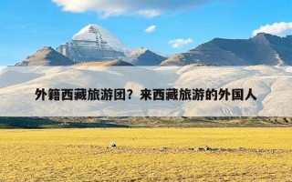 外籍西藏旅游团？来西藏旅游的外国人