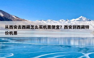 从西安去西藏怎么买机票便宜？西安到西藏特价机票