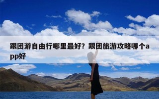 跟团游自由行哪里最好？跟团旅游攻略哪个app好