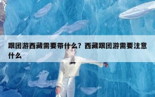 跟团游西藏需要带什么？西藏跟团游需要注意什么