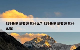8月去羊湖要注意什么？8月去羊湖要注意什么呢