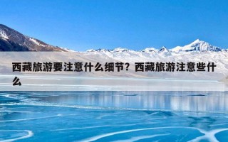 西藏旅游要注意什么细节？西藏旅游注意些什么