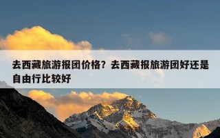 去西藏旅游报团价格？去西藏报旅游团好还是自由行比较好