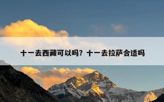 十一去西藏可以吗？十一去拉萨合适吗