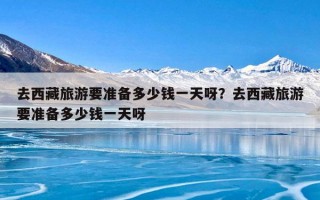 去西藏旅游要准备多少钱一天呀？去西藏旅游要准备多少钱一天呀