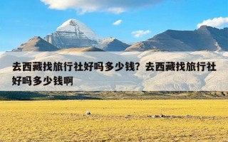 去西藏找旅行社好吗多少钱？去西藏找旅行社好吗多少钱啊