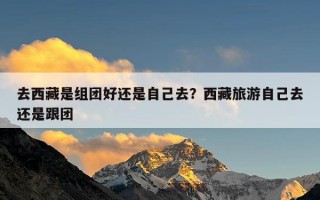 去西藏是组团好还是自己去？西藏旅游自己去还是跟团