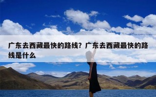 广东去西藏最快的路线？广东去西藏最快的路线是什么