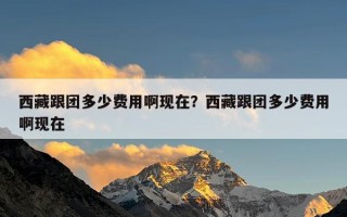 西藏跟团多少费用啊现在？西藏跟团多少费用啊现在