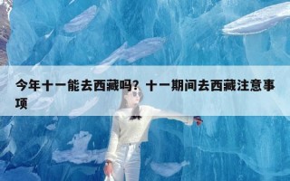 今年十一能去西藏吗？十一期间去西藏注意事项