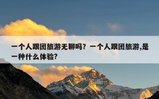 一个人跟团旅游无聊吗？一个人跟团旅游,是一种什么体验?