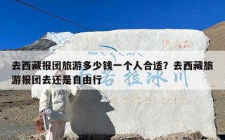 去西藏报团旅游多少钱一个人合适？去西藏旅游报团去还是自由行