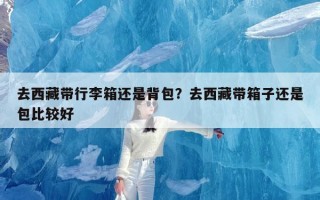 去西藏带行李箱还是背包？去西藏带箱子还是包比较好