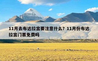 11月去布达拉宫要注意什么？11月份布达拉宫门票免费吗