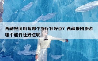 西藏报团旅游哪个旅行社好点？西藏报团旅游哪个旅行社好点呢