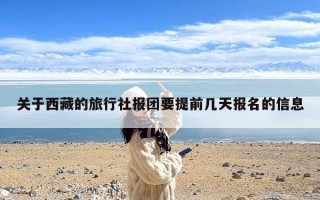 关于西藏的旅行社报团要提前几天报名的信息