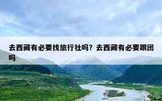 去西藏有必要找旅行社吗？去西藏有必要跟团吗