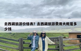 去西藏旅游价格表？去西藏旅游费用大概是多少钱